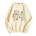 thumbnail image 1 of OUSITAID T-Shirts Graphiques Décontractés à Manches Longues pour Femmes, Col Rond, Chandails en Molleton, Pull-Over, Hauts pour Femmes, 1 of 3