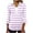 Purple, variant on fatyb Women's Tops 3/4 Sleeve V Neck Blouses with Collar Printed Tunic Shirts Casual Loose Button Tee