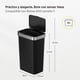 thumbnail image 2 of 50L Bote de basura 50L Sensor Aro metálico, Color Negro, cierre silencioso. Cubo de basura negro. Ideal para cocina, 2 of 8