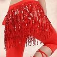thumbnail image 6 of UDIYO Boho Sequin Tassel Hip Scarf Multilayer Belly Dance Belt Dance Performance Skirt for Women and Girls, 6 of 8