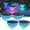 4pcs, variant on Solar Floating Pool Light with Fish Projection,LED Glowing Magical Swimming Pond Lights, Color Changing Rechargeable Submersible Pool Decor for Pools