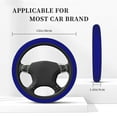 thumbnail image 7 of Picia Navy Car Steering Wheel Cover, Non-Slip, Breathable, Universal 15 inch, 7 of 7