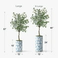 thumbnail image 4 of Artificial Tree in Geometric Pattern Planter, Fake Eucalyptus Silk Tree for Indoor and Outdoor Home Decoration - 57" Overall Tall (Plant Pot Plus Tree), 4 of 5