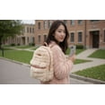 thumbnail image 6 of Jessica Simpson Mini Plush Backpack for Women for Going Out, Work, Commuting & Traveling in Strawberry Cream, 6 of 6