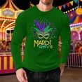 thumbnail image 2 of Mens Casual Camisetas Carnaval Impreso Suelto Elástico de Manga Larga Cuello Redondo Suéter, Gimnasio Hogar Desgaste Superior, 2 of 5