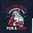 thumbnail image 3 of Instant Message - Most Wonderful Time For Beer Santa Christmas - Men's Short Sleeve Graphic T-Shirt, 3 of 6