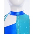 thumbnail image 5 of vastwit Kids Girls Cheerleading Outfit Sleeveless Color Block Sparkly Dance Crop Top with Gymnastics Shorts Set Royal Blue 16, 5 of 7
