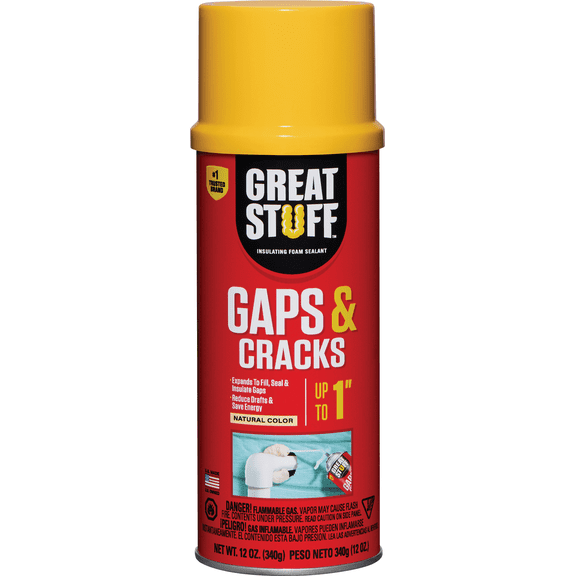 Great Stuff Gaps & Cracks Insulating Foam Sealant - Single Pack — Residential Use, Standard Application