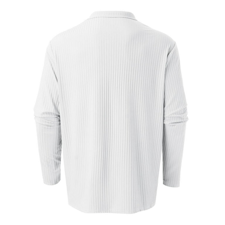 Quealent Mens Polo Shirts Mens Polo Shirt Men's Long Sleeve Polo Shirts  Regular Fit Casual Golf Polo Shirts (White,XL) 