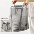 thumbnail image 3 of Mesh Bag with Handles, Collapsible Laundry Basket, Foldable Laundry Bag, Breathable Folding Beach Bag,Space-saving Travel Tote Bags, 3 of 8
