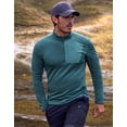 thumbnail image 3 of Grid Fleece Pullover Men Pioneer Camp 1/4 Zip Lightweight Warm, 3 of 6