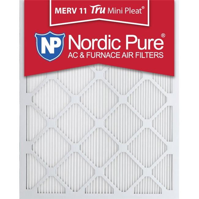Nordic Pure 8x20x1 MERV 10 Pleated Plus Carbon AC Furnace Air Filters 2 Piece 