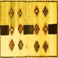 thumbnail image 1 of Ahgly Company Indoor Square Southwestern Yellow Country Area Rugs, 3' Square, 1 of 4