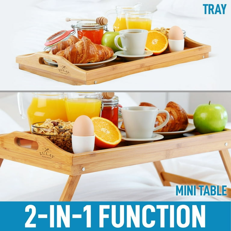 Breakfast serving tray with legs discount
