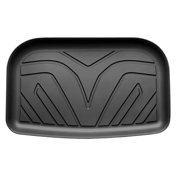 Ikon Motorsports All Weather Trunk Mat Compatible With 2020-2024 Tesla Model Y, Black Rear Storage Floor Liner TPE Injection Cargo Guard 3D Heavy Duty Trunk Flooring Protector