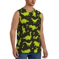 thumbnail image 2 of Daiia Cute Cartoon Dinosaurs Printed Men's Tank Tops,Casual Soft Sleeveless Gym Muscle Shirts Bodybuilding Tee-Small, 2 of 8
