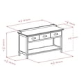 thumbnail image 3 of Winsome Adriana 4-Piece Storage Transitional Solid Wood Bench - Antique Walnut, 3 of 5