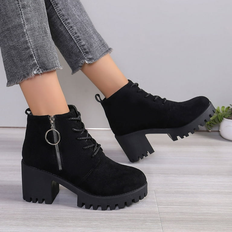 Fanxing Chunky Block Boots Clearance 2025 Platform Boots for Fanxing Chunky Block Boots Clearance 2025 Platform Boots for