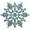 Baby Blue, variant on Vickerman 8" Jet Black Glitter Snowflake Christmas Ornament, 12 per Box