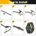 thumbnail image 5 of Uxcell Elastic Nylon Watch Band 18mm One-Piece French Watch Strap Waterproof Replacement Wristwatch Strap with Silver Buckle for Men Women, Dark Blue/White, 5 of 7