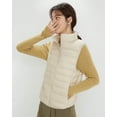 thumbnail image 4 of Wenseny Women’s Stand-up Collar Padded Warm Puffer Vest Zipper Outerwear Quilted Coat Ivory 2XL, 4 of 8