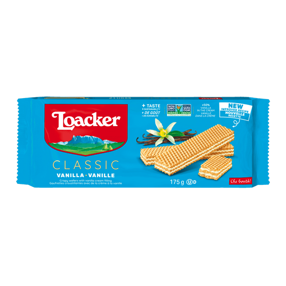 Loacker Wafer Vanilla Baked Cookies 175GR, 175 g