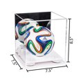 thumbnail image 2 of Acrylic Mini - Miniature (not Full Size) Soccer Ball Display Case with Mirror, White Risers and White Base (A015-WR), 2 of 2
