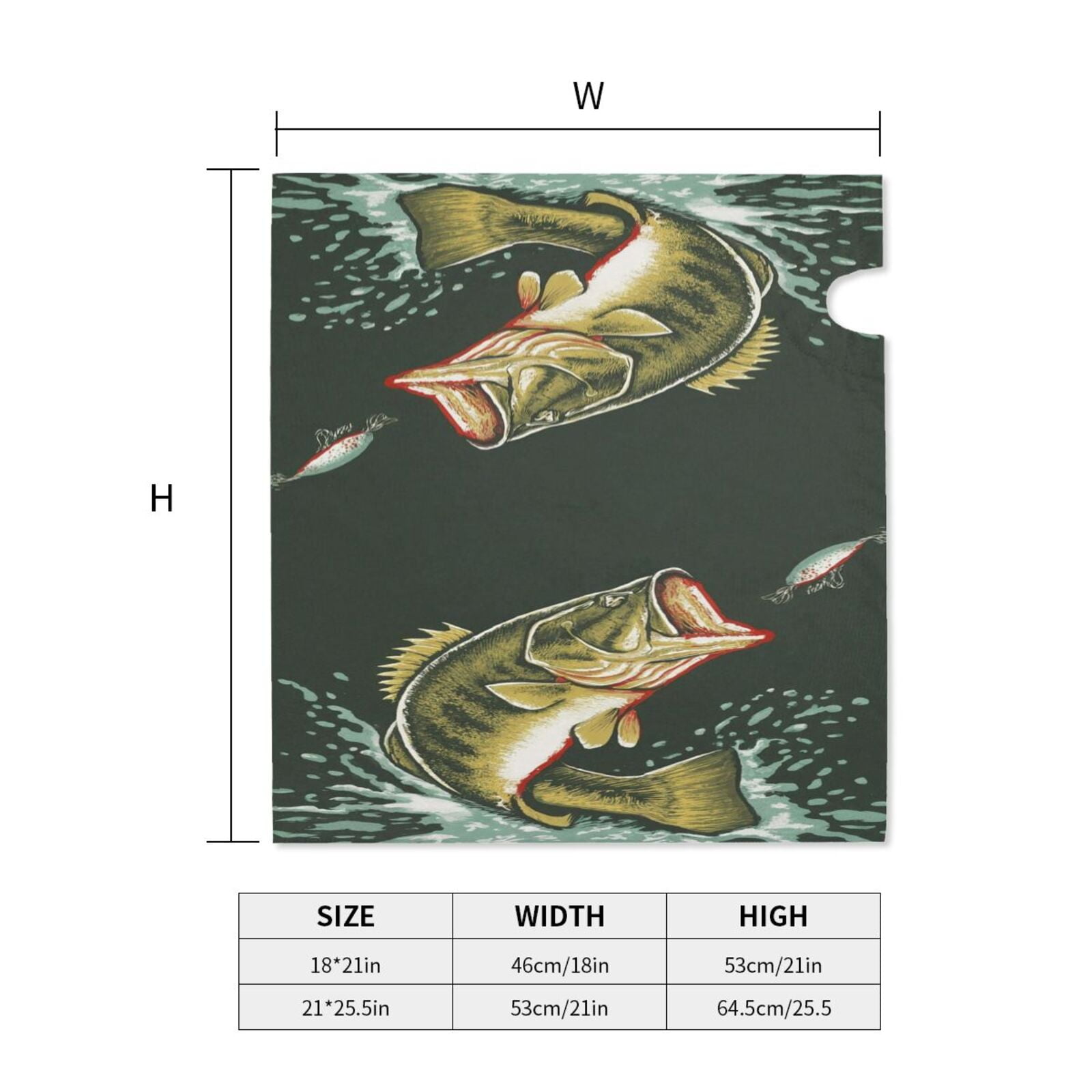 Logiee Largemouth Bass jumps out of water Print Post Letter Box Wrap Decor, Mailbox Cover Suitable for Standard Mailbox and Large Size Mailbox,Outdoor Yard Decoration-21x18 in