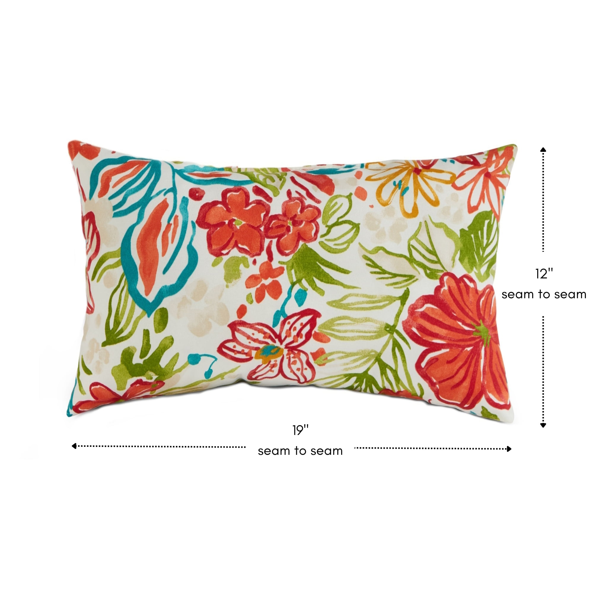 Greendale Home Fashions 19'' x 12'' Reversible Outdoor Throw Pillow, Set of 2, Breeze Floral