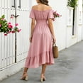 thumbnail image 5 of Women's Medieval Ruffle Dress Renaissance Costume Off Shoulder Bell Sleeve Peasant Pirate Dress, 5 of 8