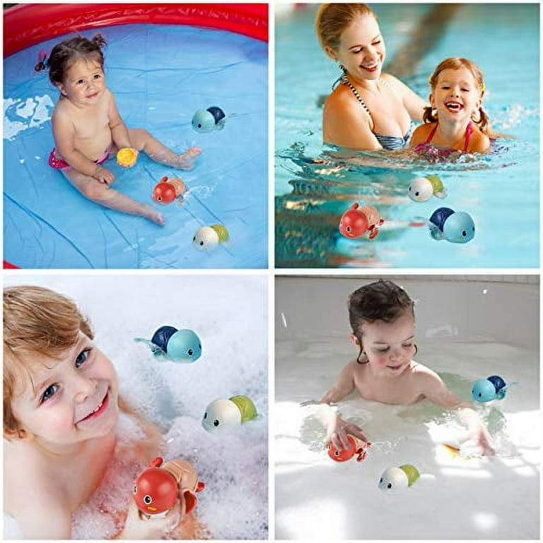 Hanmun Bath Toys for Toddlers 1-3 with Shower Head - Cute Duck Sensory Toys Toddler Bathtub Water Toy Suction Cup Water Game, Birthday Gifts for