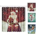 thumbnail image 2 of Christmas Shower Curtain Creative Pattern Printed Bathroom Curtain Bath Curtain, 2 of 3