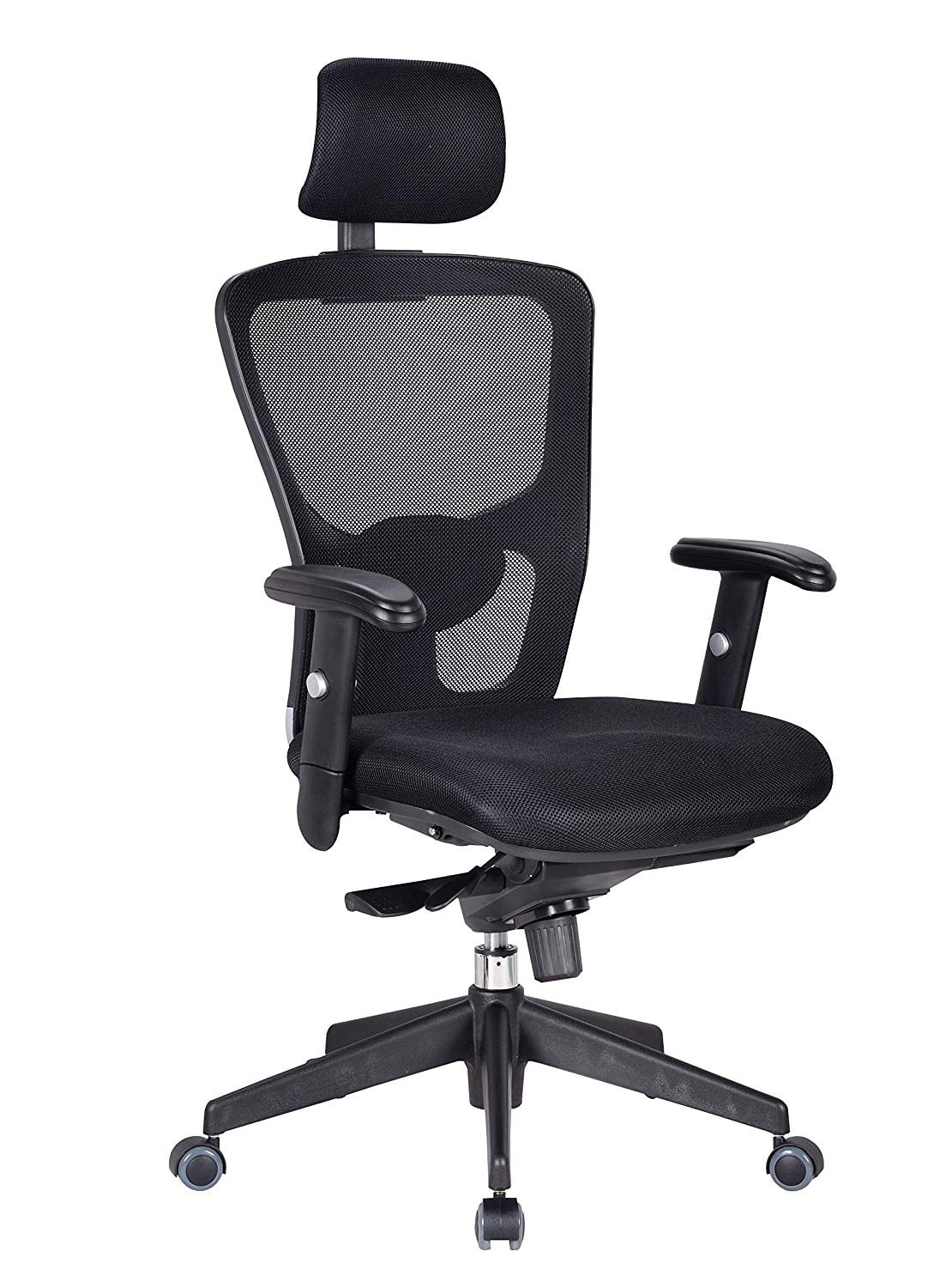 Livearty Adjustable Full Mesh Mid-Back Swivel Office Chair with Armrest