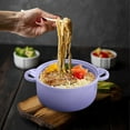 thumbnail image 4 of Kieccall Ramen Bowl Set Bamboo Fiber Microwave Safe Bowls for Home Kitchen Dining with 6-Piece 40.58 fl oz Set, 4 of 7
