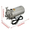 thumbnail image 2 of Sanitary Beverage Centrifugal Pump 304 Stainless Steel Food Grade Centrifugal Pump, 2 of 10