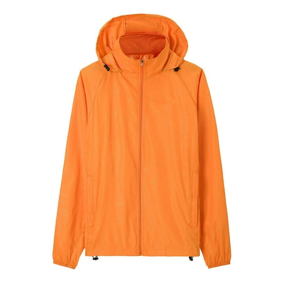 Men's Waterproof Rain Jacket Windproof Light Sun-proof Sports Jacket Outdoor with Hood
