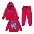 thumbnail image 1 of Kid Girl Pop Singer Hoodie Set,Casual Fashion Christmas Print Long Sleeve Pullover Casual Sweatshirt Pullover Crew Neck Oversized Sweatshirt, 120, 1 of 3