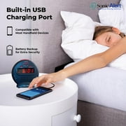 Sonic Alert Grey/Red Sonic Bomb Junior Alarm Clock with Bed Shaker - Vibrating Alarm Clock for Heavy Sleepers