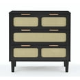 thumbnail image 6 of Litake 3 Rattan Drawer Dresser with 3 Wide Drawers, Metal Handles Modern Rattan Dresser Cabinet for Bedroom, Living Room, Hallway, Entrance Farmhouse Storage Drawer Chest, 6 of 9