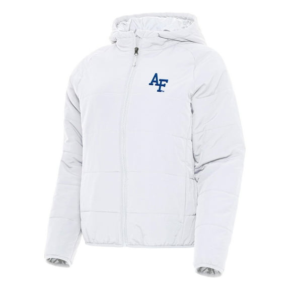 Women's Antigua White Air Force Falcons Universe Full-Zip Puffer Jacket