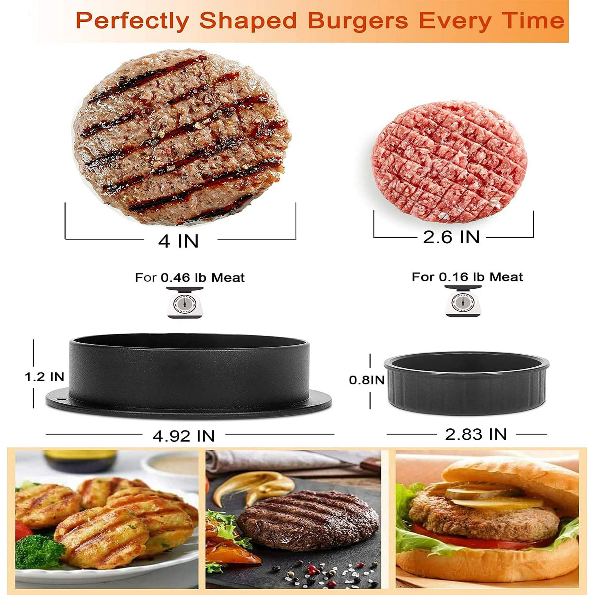 Lot De 10 Moules à Hamburger Pour Hamburger - Ensemble De 10 Moules à Hamburger - Outil Essentiel Pour Faire Des Galettes De Hamburger - Cadeau Idéal Pour Barbecue Pour La Famille