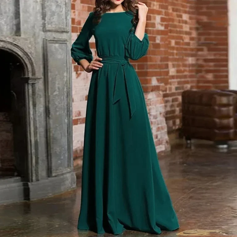 ワンピース BAU by Bride And You WAYNE Silk jacquard flared long dress ( Designer fashion, Seoul-fully created | W Concept
