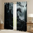 thumbnail image 2 of Manfei Western Dragon Curtains Pack of 2 (38x45), 3D Magic Animal Curtains for Living Room, Teens Boys Girls Black Out Curtains, Window Curtains Bedroom Decorative, 2 of 6