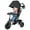 Black, variant on Topcobe 4-in-1 Baby Trike Kids Tricycle with Removable Canopy and Adjustable Push Handle, Toddler Stroller, Baby Wagon-Pink