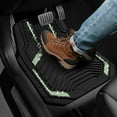 thumbnail image 5 of BAN  Car Floor Mats, Green Sparkly Crystal Bling Glitter Car Mats Set, Front and Rear Heavy Duty Rubber Car Mats with Anti-Slip Backing, All Weather, Trim-to-Fit for Automotive SUVs, Sedan, Vans, 5 of 16
