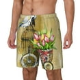 thumbnail image 2 of Fotbe Watercolor Canary Bird Men’s Swim Trunks Quick Dry Swim Shorts Board Shorts with Mesh Lining-Small, 2 of 9