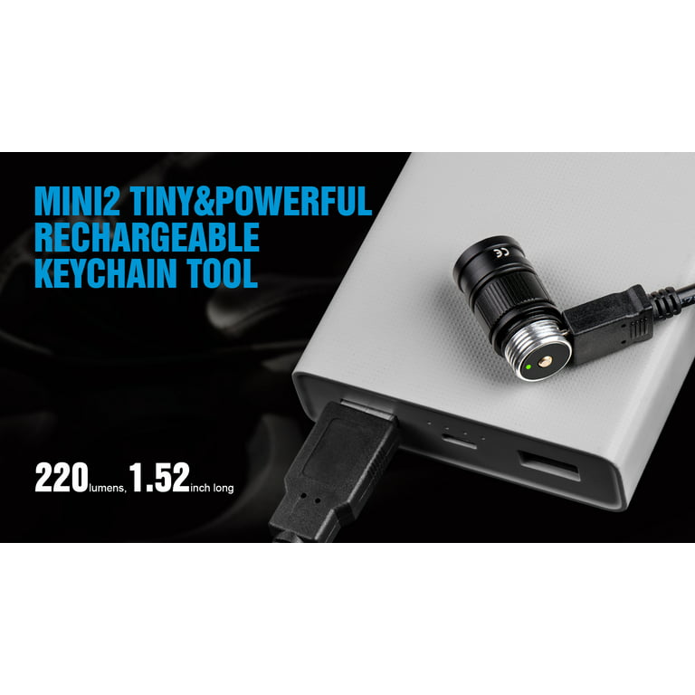 TrustFire 220Lumens EDC Tiny Micro-USB Rechargeable LED Keychain Mini  Flashlight