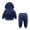 Navy, variant on Diufon Kids Velvet Hooded Tracksuit Toddler Baby Fleece Long Sleeve Sweatshirt and Pants Fall Winter Warm Outfits