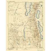 Topo Map - Alhambra California Sheet - USGS 1892 - 33.44 x 23 - Glossy Satin Paper
