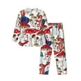 thumbnail image 2 of Kll Colorful Mushrooms (2) Sleepwear Mens Flannel Pajamas,Long Cotton Pj Set, 2 of 9